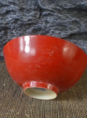 红釉摆件古董古玩