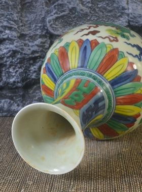 神兽花瓶摆件古董古玩