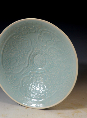 仿古瓷器 柴窑南宋定窑青釉印花碗 饭碗 大碗 古董古玩老货旧货