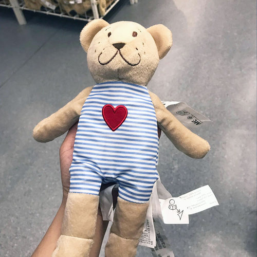宜家毛绒玩具小熊公仔熊猫宝宝布娃娃 车内婚庆抛洒玩偶圣诞礼物 - 图0