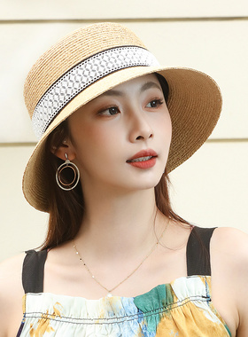 诗丹凯萨草帽度假休闲女春夏宽檐