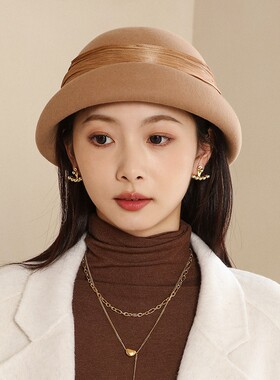 诗丹凯萨贝雷帽出游法式女秋冬卷