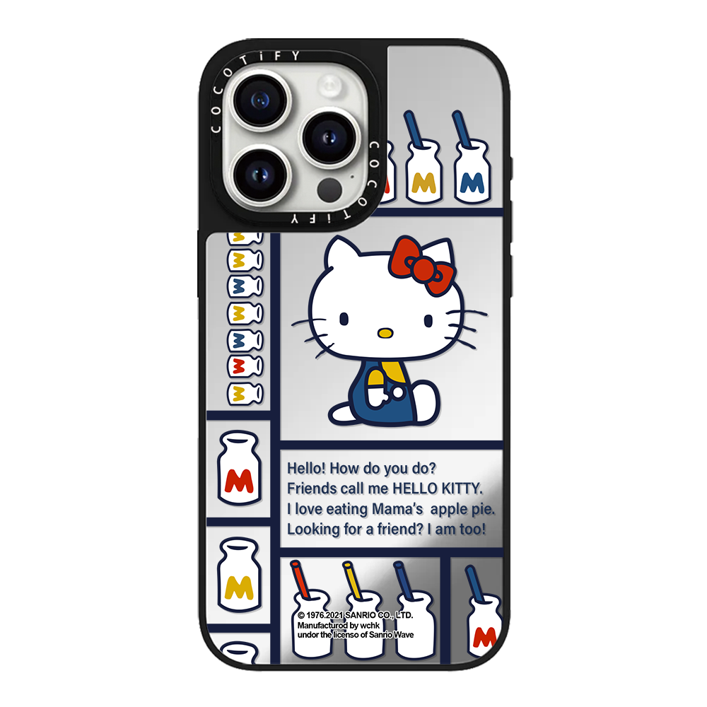 CASE同款新品粉红唱片kitty适用苹果iPhone手机壳16promax保护套15plus全14pro防摔13磁吸全包12镜面11黑框 - 图1