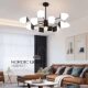 Nordic living room chandelier modern minimalist creative personality bedroom chandelier light luxury restaurant lamp internet celebrity household ice cube lamp