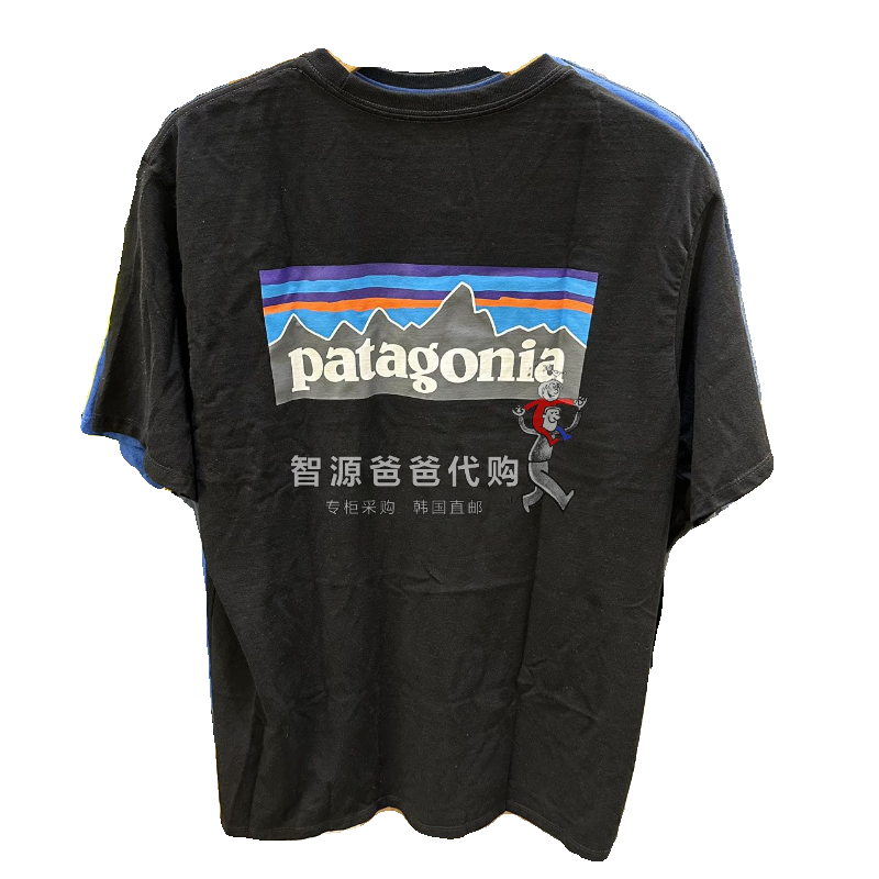 24Patagonia巴塔哥尼亚P-6 Logo Responsibili男士再生棉短袖T恤-图3