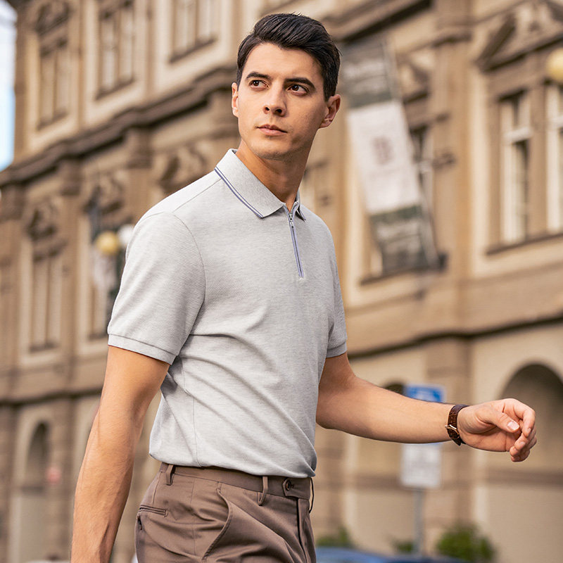 MrBu布先生时髦撞色翻领Polo衫夏吸湿排汗100%棉t恤男AT16062断码,淘宝优惠券,粉丝福利购,淘宝优惠卷