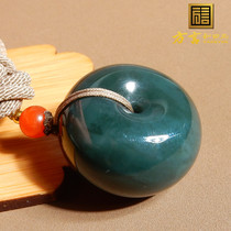 Dialect and Tian jade scarce treasured class Xinjiang fine Pico Mountain County Qingyu floating sugar bread Ping An buckle pendant P3