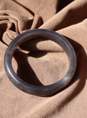 青海老坑料帝王紫卡53mm正装手镯