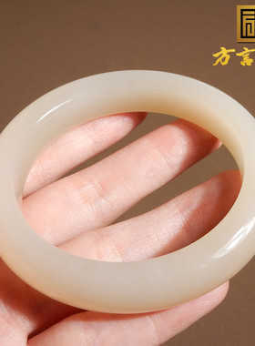 青海野牛沟老坑冰细藕粉正装手镯