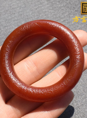 方言南红玛瑙平安玉环玉璧吊坠