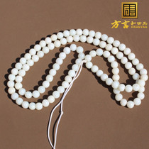 Dialect and Tian jade wearing class Xinjiang fine oil moisturizing and at the end Midag white Yuka 6mm handstrings bracelet P5