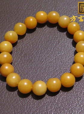 大漏方言和田玉罕见全玉种唐河老熟油润黄沁籽手串圆珠10mm手链X5