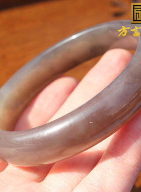 青海老坑料细腻冰底浓烟紫手镯