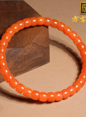 惊爆价方言精品级四川凉山冰透冰红南红玛瑙6mm直切珠手链手串A10