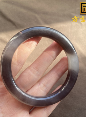 青海冰底烟紫帝王紫56mm精美手镯