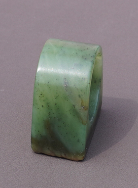 方言新疆和田籽料碧玉黄沁皮扳指