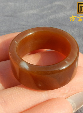 嗨翻了方言和田玉新疆精品且末料特色糖白玉牛轧糖20戒指扳指w2