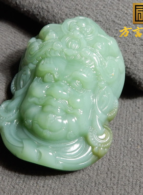 方言俄罗斯老坑料粉青猫眼碧玉