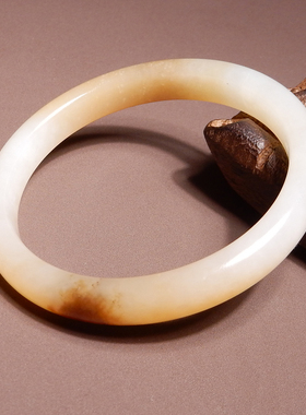 方言和田玉新疆且末料糖白玉手镯