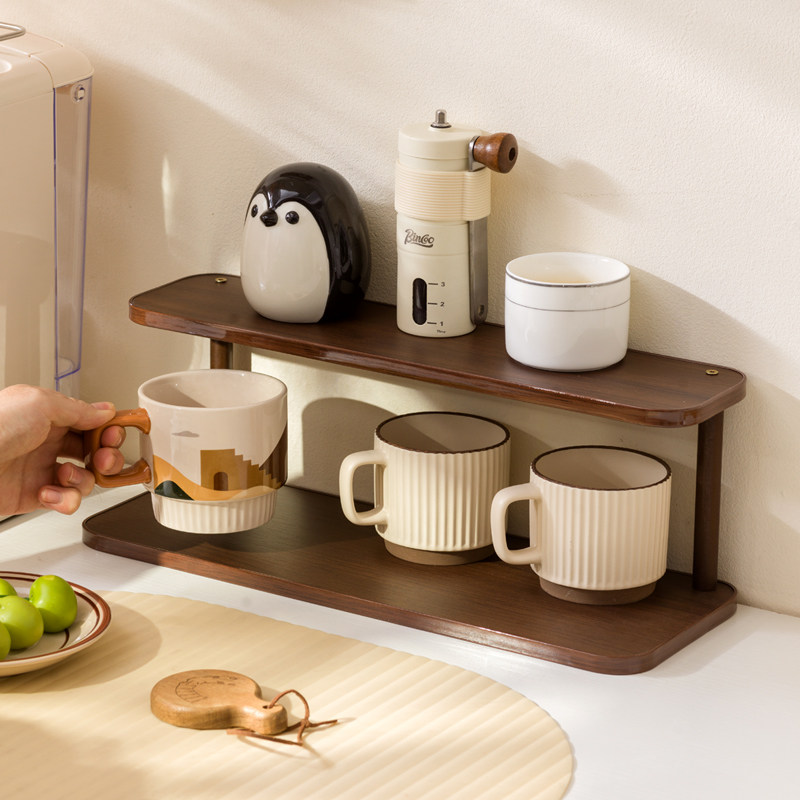 杯架餐桌台面收纳茶杯茶具咖啡杯水杯架子杯子收纳架餐边柜置物架,淘宝优惠券,粉丝福利购,淘宝优惠卷
