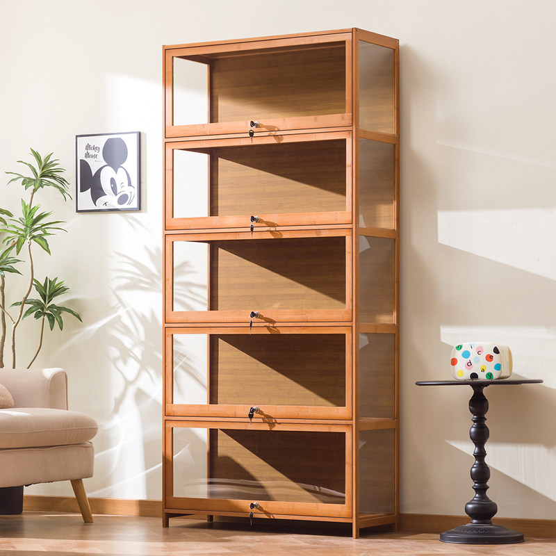 手办展示柜带锁亚克力透明痛柜适用乐高模型积木玩具包包收纳架子,淘宝优惠券,粉丝福利购,淘宝优惠卷