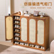 Eleven-dimensional arc rattan double door shoe cabinet