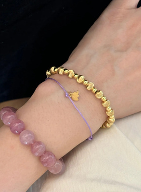 925银心象事成手工编绳小象吊坠手链可调节