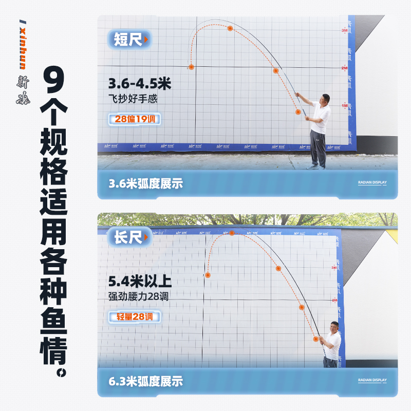 佳钓尼新魂鱼竿手杆超轻超硬钓鱼竿手竿野钓综合钓竿鲫鲤鱼台钓竿