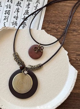 森系复古民族风项链吊坠项饰