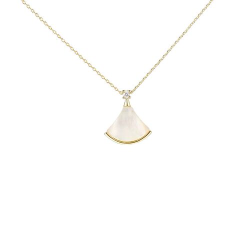 扇子项链女小众设计感高级感锁骨链潮新款网红轻奢扇子时尚毛衣链 - 图3