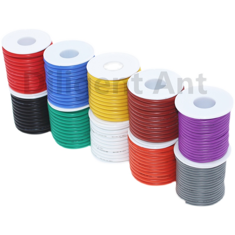 耐高温特软硅胶线14 16 18 20 22AWG1.5平方航模锂电池DIY轴包装 - 图0