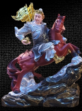 精品佛像报马招财黄小跑黄小报神像看堂扫堂传堂骑马将军黄淘气