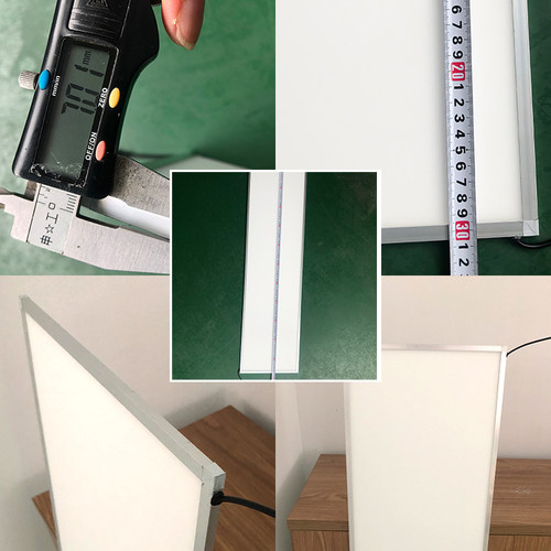 工业视觉光源600*600*7mm铝边金边框  酒柜层板 货架展示层板LED - 图0