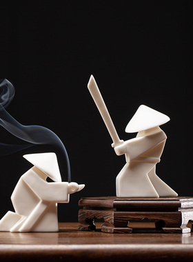 新中式陶瓷桌面摆件客厅家用香插