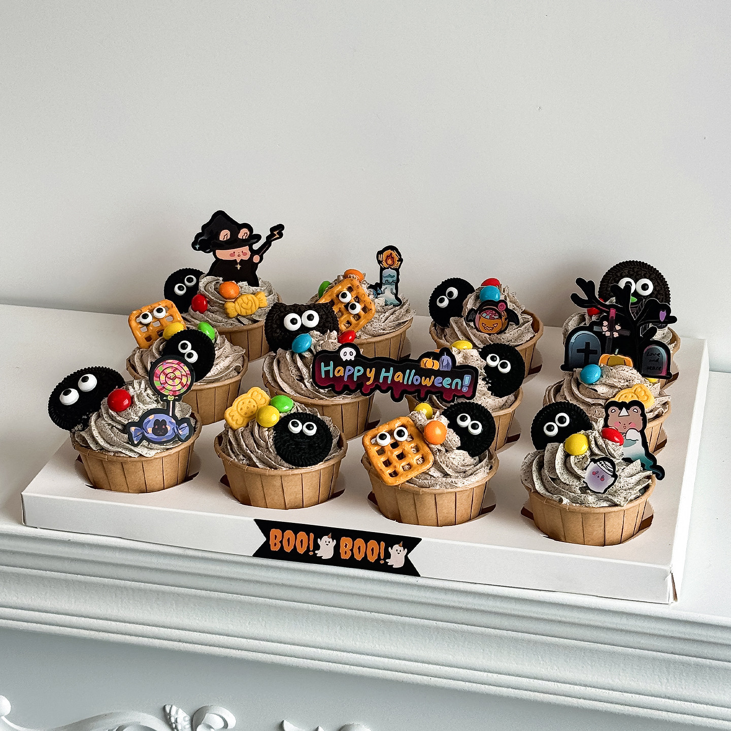 2025万圣节纸杯蛋糕装饰饼干摆件小怪兽搞怪眼睛糖珠甜品烘焙插件,淘宝优惠券,粉丝福利购,淘宝优惠卷