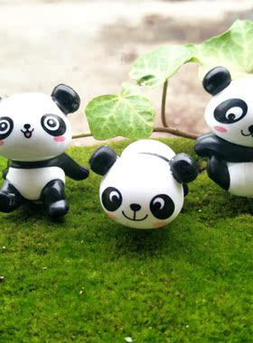 苔藓微景观生态瓶 多肉植物 小熊猫 DIY造景装饰材料 小摆件包邮