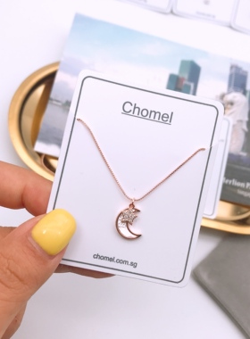 现货新加坡星月贝母锁骨链