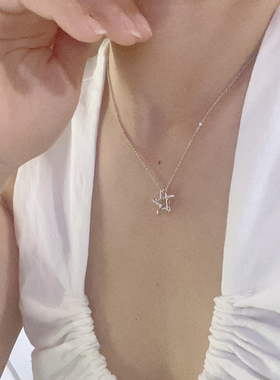 CHOMEL新加坡锁骨纯银春夏2024年项链女星星简约小众设计感ins风