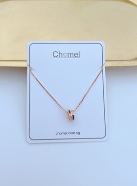 CHOMEL现货特价正品黑白交叉项链