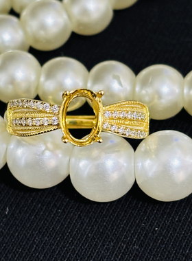 925银镀白金黄金镶嵌宝石