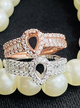 925纯银戒指空托925925纯银