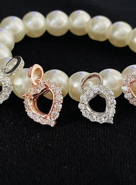 成品椭圆形刻面宝石银吊坠