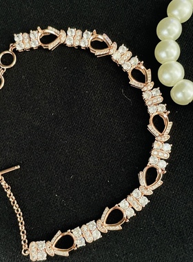 925纯银戒指空托刻面手链