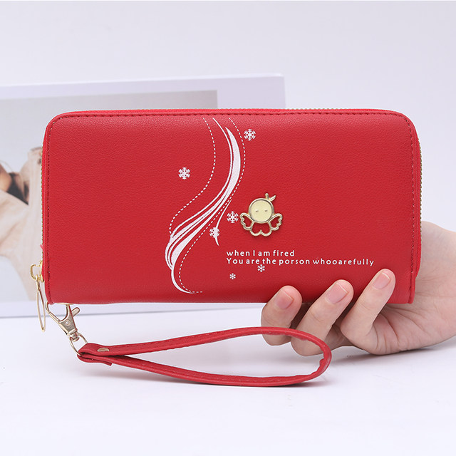 New Wallet Ms. Long Simple Fashion Zip Bags can put mobile phone handbag Mom bags for large capacity leather clips