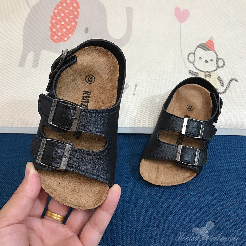 儿童软木凉鞋夏季男女童沙滩鞋宝宝软底亲子鞋中大童露趾凉拖韩版,淘宝优惠券,粉丝福利购,淘宝优惠卷