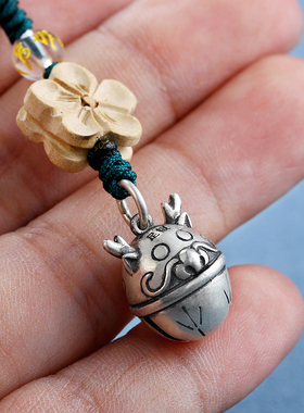 男女款990银十二生肖小铃铛挂件