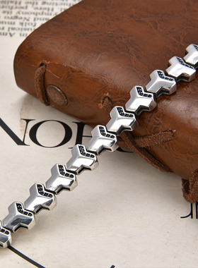 个性做旧韩版唐玄甲纯银男士手链