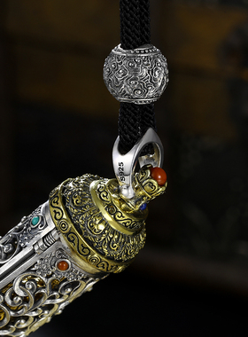 高档国潮可打开花开见佛纯银吊坠