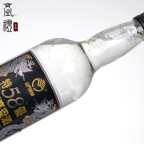 金门高粱酒58度特优黑金龙600ml纯粮食固态发酵陈年份高度白酒礼 - 图0