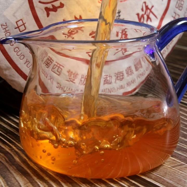 普洱生茶2009年鹏程茶厂五星班章孔雀青饼云南大叶种357g生普茶饼 - 图2